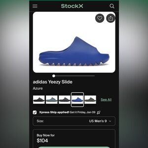 Yeezy Azure Blue Men's Slides